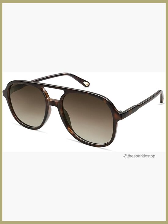 Retro Polarized Aviator Sunglasses with UV400 Protection main image 7